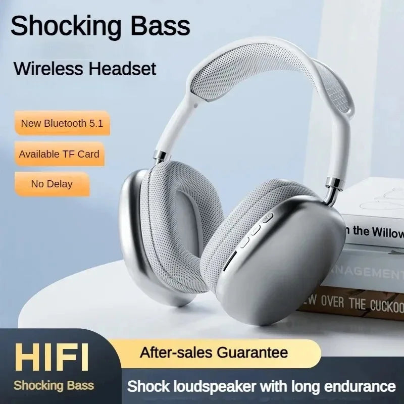 NEW P9 Pro Max Air Wireless Bluetooth Headphones Noise Cancelling Earphones Mic Pods Over Ear Sports Gaming Headset For Apple