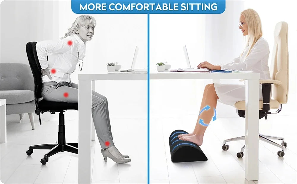 Comfort Foot Rest Under Desk All-Day Pain Relief & Leg Support Stool Under Desk Foot Rest Ergonomic for Home Office Work, Gaming