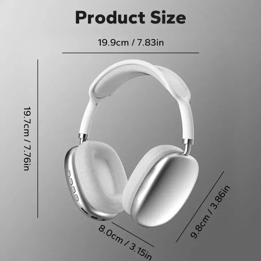 NEW P9 Pro Max Air Wireless Bluetooth Headphones Noise Cancelling Earphones Mic Pods Over Ear Sports Gaming Headset For Apple