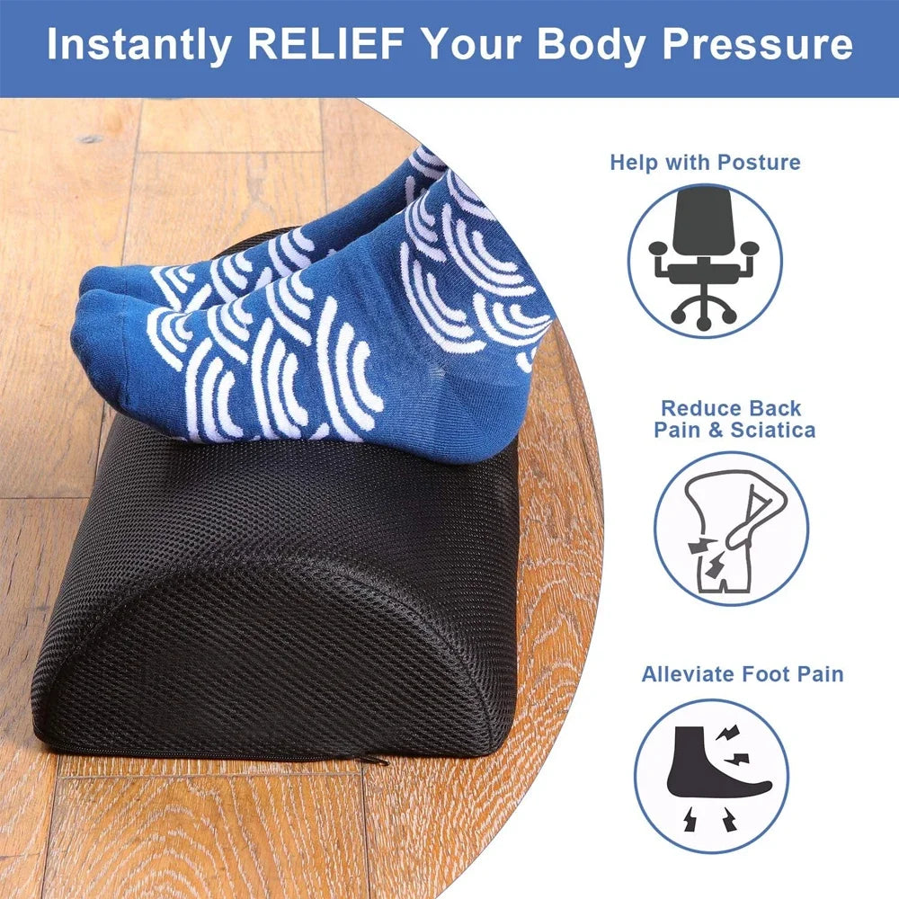 Comfort Foot Rest Under Desk All-Day Pain Relief & Leg Support Stool Under Desk Foot Rest Ergonomic for Home Office Work, Gaming