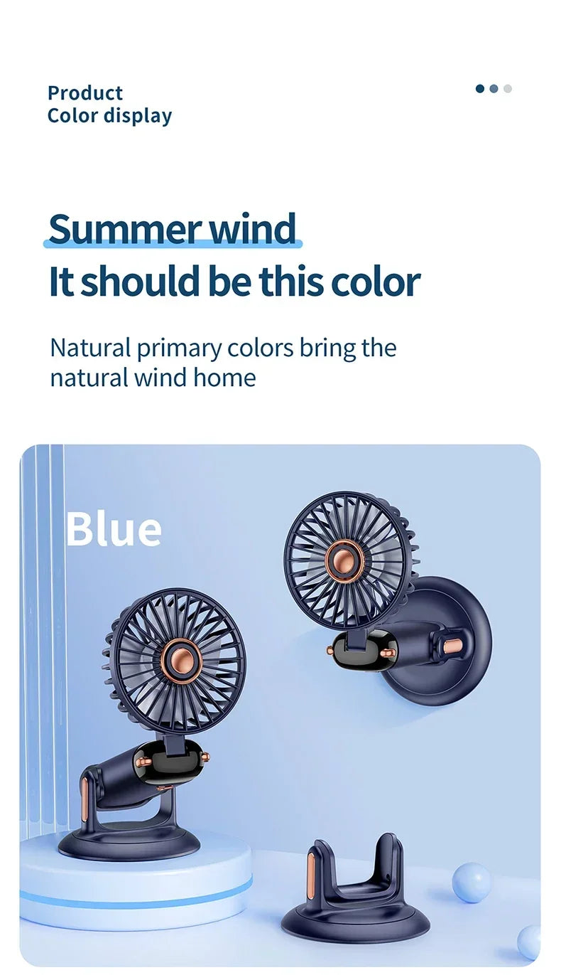 Handheld Mini Fan Portable USB Rechargeable, Foldable Neck Fan with 5 Speeds & Phone Holder, for Outdoor/Desk Use, Lightweight