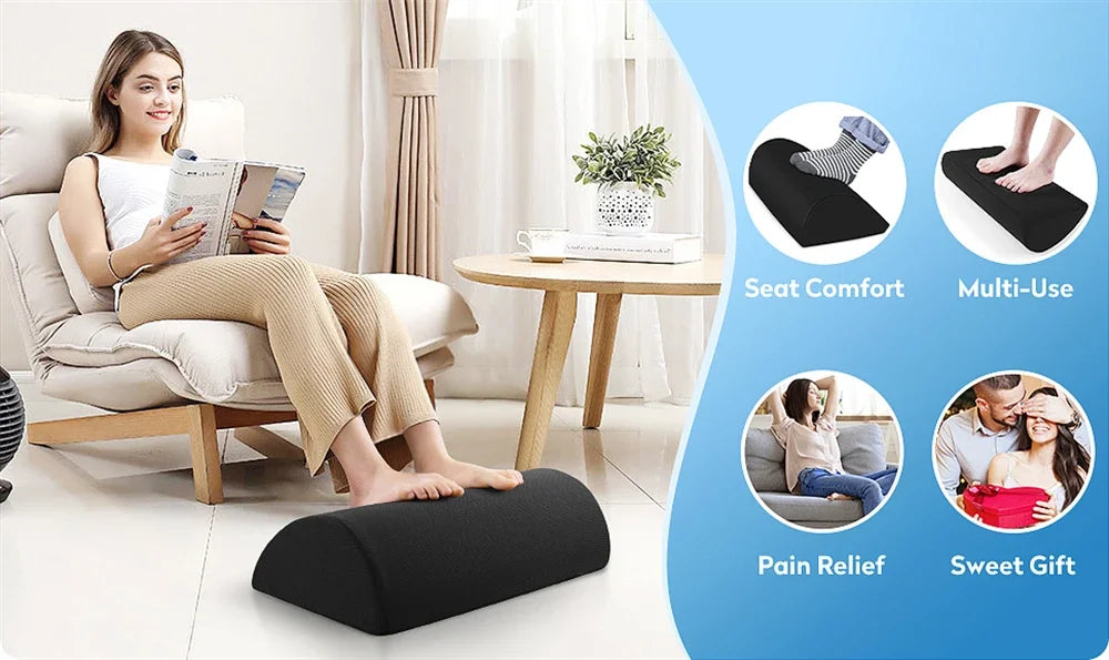 Comfort Foot Rest Under Desk All-Day Pain Relief & Leg Support Stool Under Desk Foot Rest Ergonomic for Home Office Work, Gaming