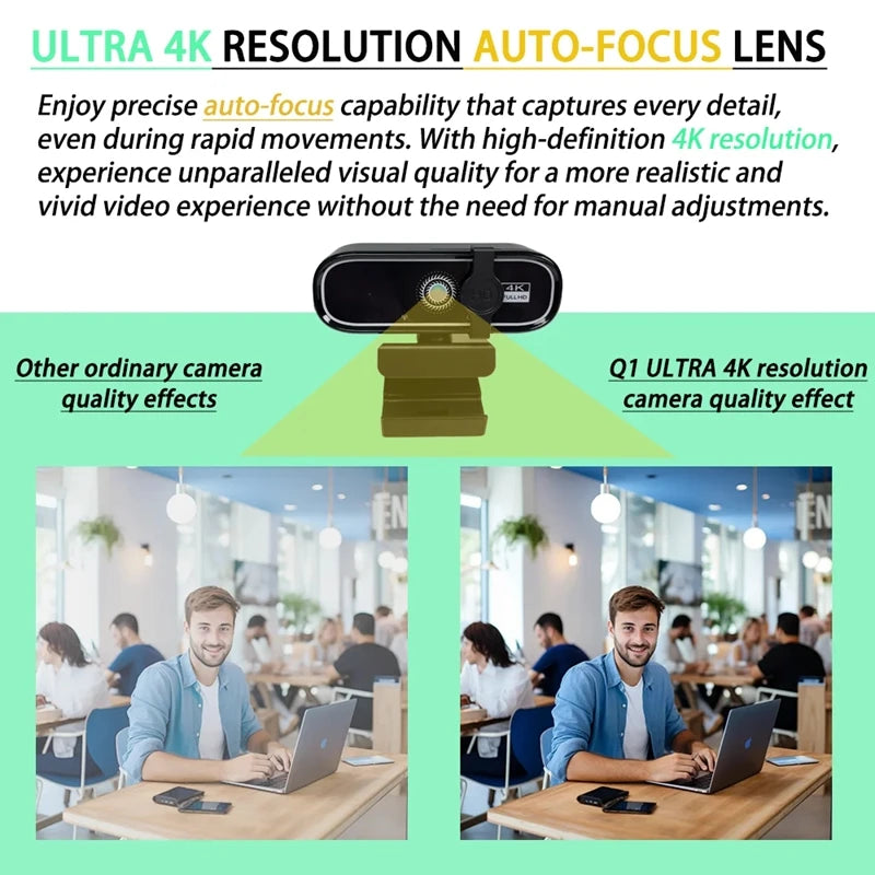 Xiaomi Q1 4K Webcam 2K Autofocus USB Camera 1080P HD With Microphone Computer Camera For Living/Video Call/Conference 2025 New