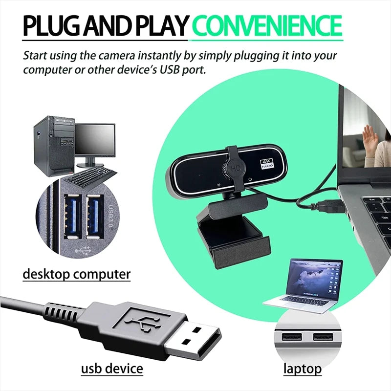Xiaomi Q1 4K Webcam 2K Autofocus USB Camera 1080P HD With Microphone Computer Camera For Living/Video Call/Conference 2025 New