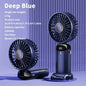 Handheld Mini Fan Portable USB Rechargeable, Foldable Neck Fan with 5 Speeds & Phone Holder, for Outdoor/Desk Use, Lightweight