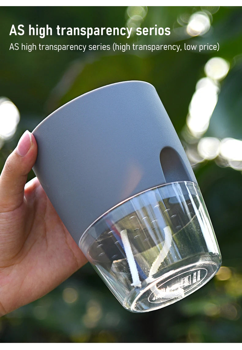 AS High Transparent Series Self Watering Planter Double-layer Resin Flowerpots Desktop Plant Pot for Horticultural Planting Pots