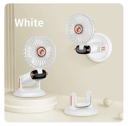Handheld Mini Fan Portable USB Rechargeable, Foldable Neck Fan with 5 Speeds & Phone Holder, for Outdoor/Desk Use, Lightweight